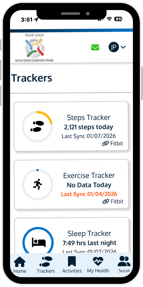 Mobile Mockup - Trackers