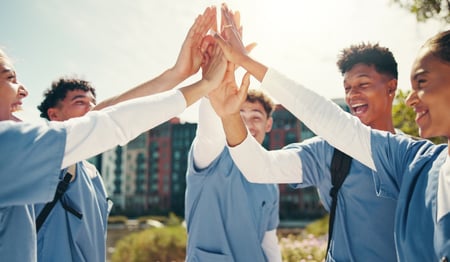 A group of happy healthcare workers. 